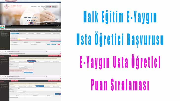 Halk Eğitim E-Yaygın Usta Öğretici Başvurusu
